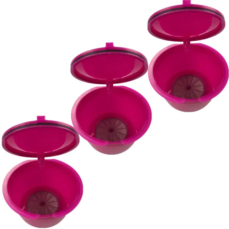 3 pcs rosered 3 шт./компл. многоразового Dolce Gusto Кофе Капсула Nescafe dolce gusto многоразового пользования капсулы gusto капсулы combinacapsule пополнения 3 цвета - Цвет: 3 pcs rosered
