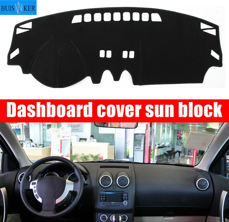 

For Nissan Qashqai J10 2006 - 2013 Car Styling Dashboard Cover Dashmat Mat Pad Interior Sun Visor Shade Carpet Anti-UV Protector