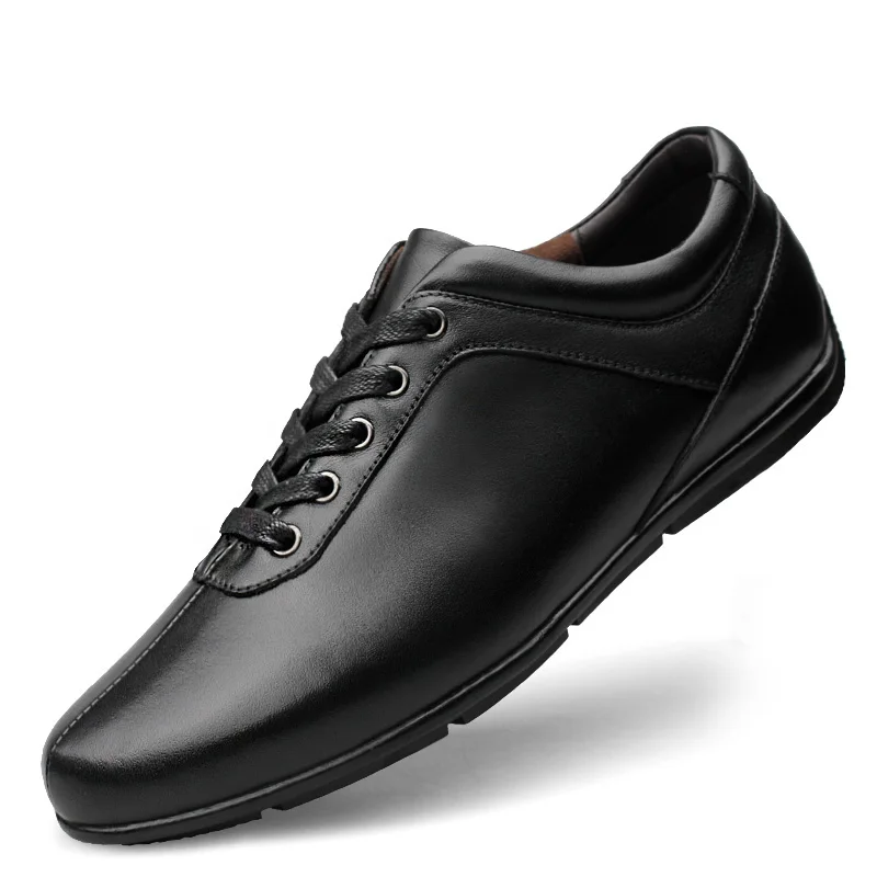 Fashion Genuine Leather Sneakers Loafer Driving Lazy Non-slip shoes Lace-up Men Casual Flats Shoes Big Size 47 | Обувь