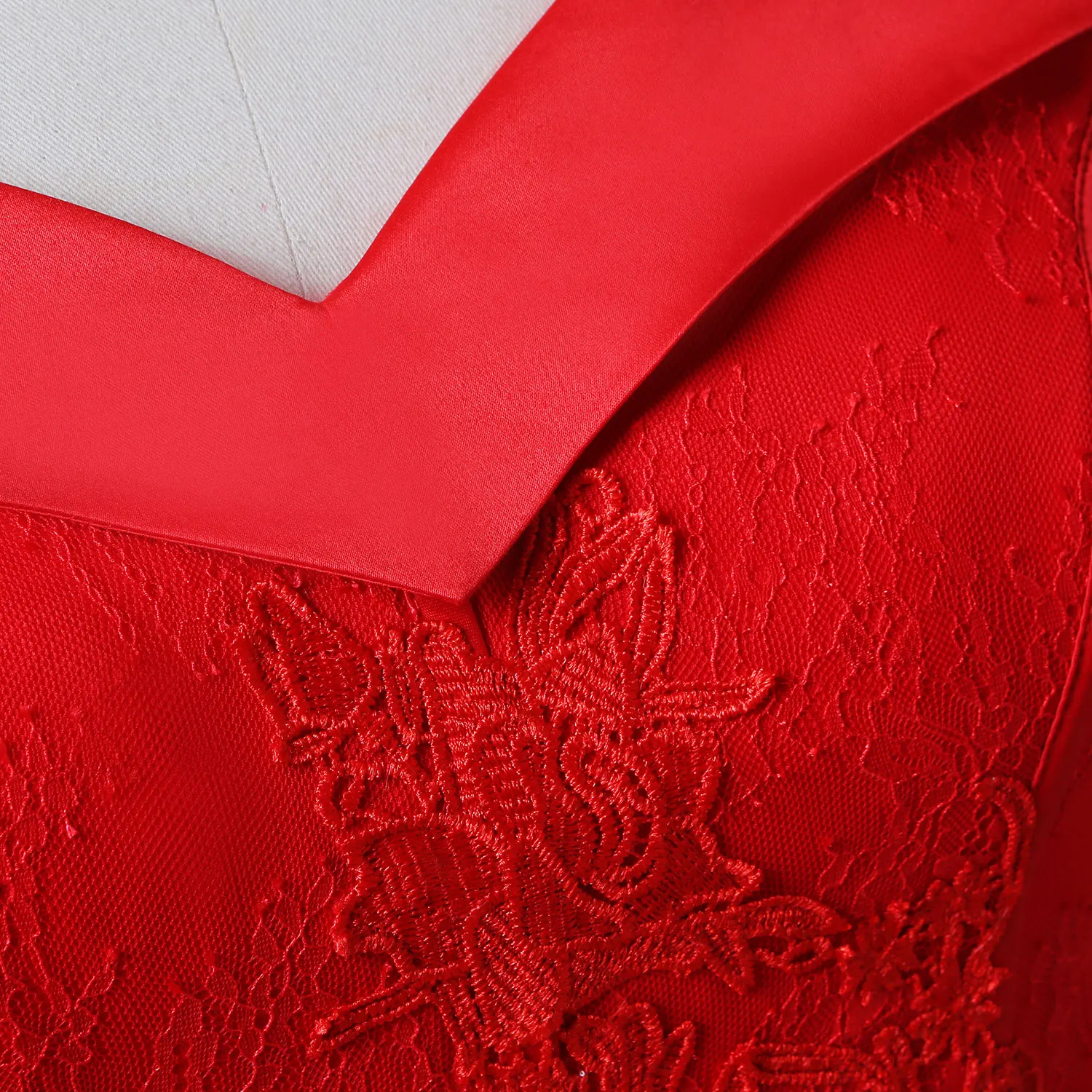 2019 Новое красное свадебное платье с открытыми плечами больших размеров элегантные кружева v-образным вырезом длина до пола Тюль платье на