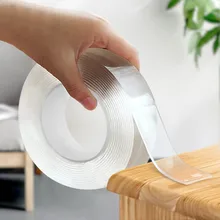 Tape Waterproof Wall Stickers Reusable Heat Resistant Bathroom Home Decoration Tapes Transparent Double Sided Nano Tape