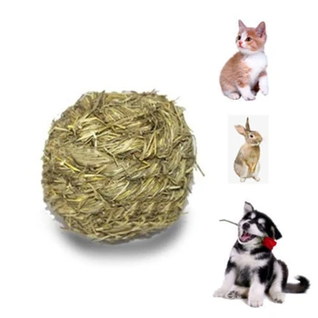 

New 10cm Pet Chew Play Toy Grass Ball with Bell for Rabbit Hamster Guinea Pig Rat Pet Grass Balls