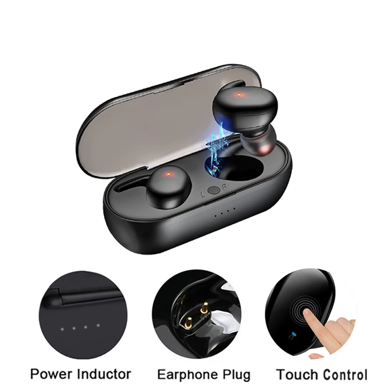 

TWS Earphones Bluetooth Wireless Headphones Noise Cancel Touch Control with Microphone Sport Stereo Earbuds for mobile phones