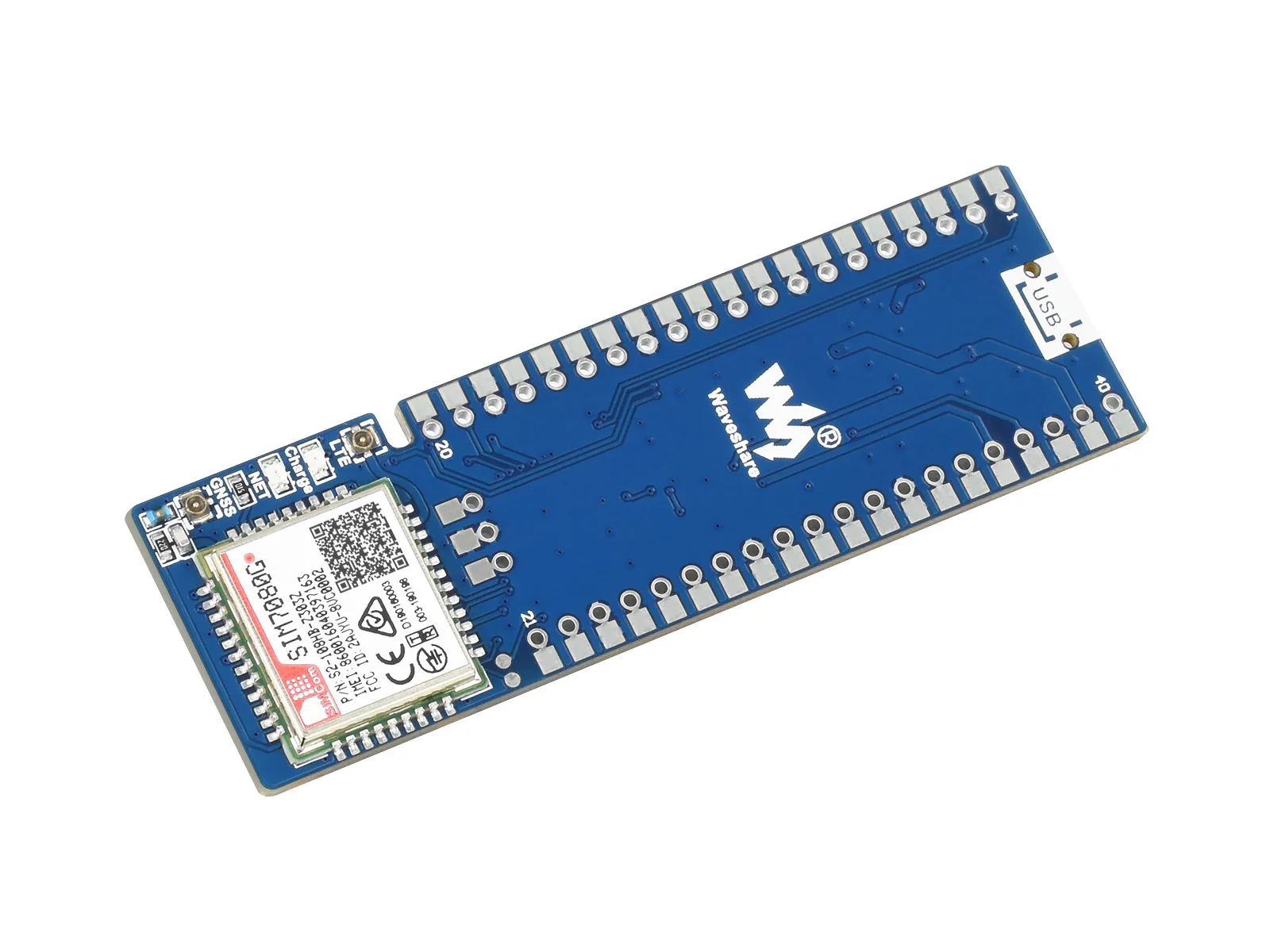 SIM7080G NB-IoT / Cat-M(eMTC) GNSS модуль для Raspberry Pi Pico глобальная поддержка диапазона |
