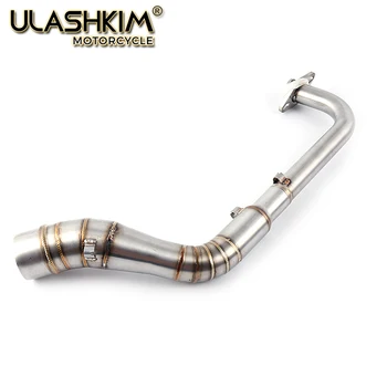 

For Yamaha NMAX155 NMAX 125 2015-2017 Motorcycle Exhaust Pipe Scooter Front Exhaust Pipe 304 Stainless Steel Slip On Q