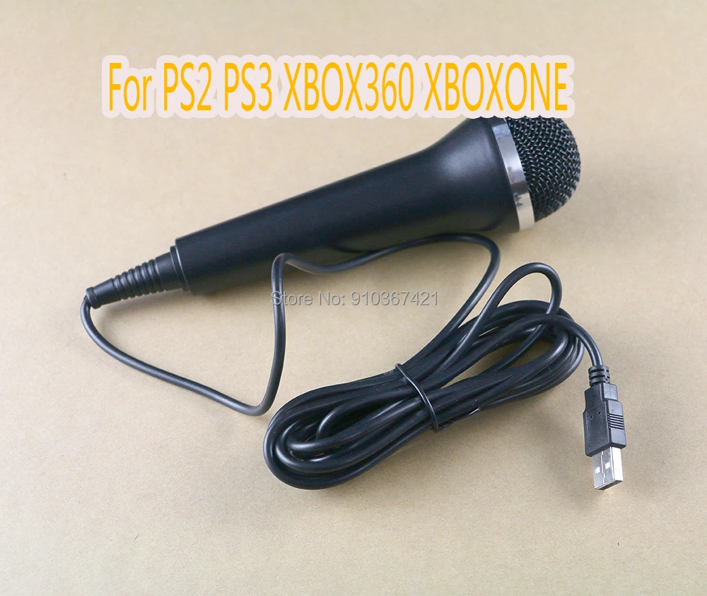 3 Pz/Lotto Microfono Cablato Microfono Usb Professionale Nero Stereo Universale Per Computer Ps4/Ps3/Xbox One/Xbox 360/Wii/Pc