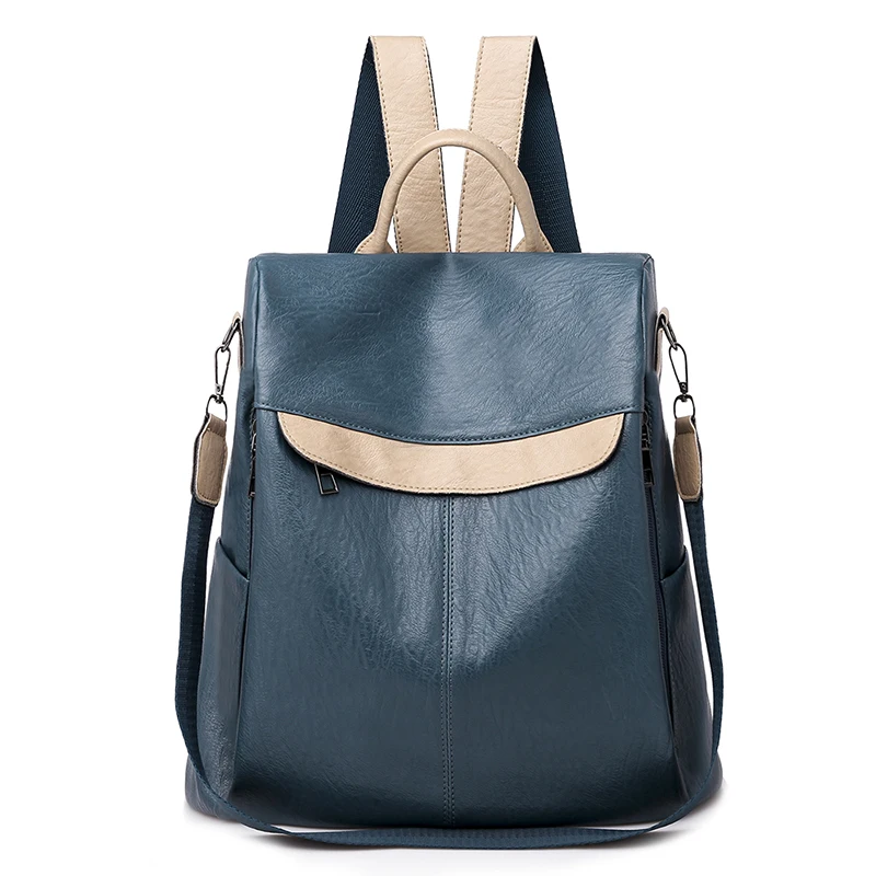 

2020 New Anti Theft Women Backpacks Multifunction Female PU Leather Backpack for Teenage Girls School Bag Sac a Dos mochila