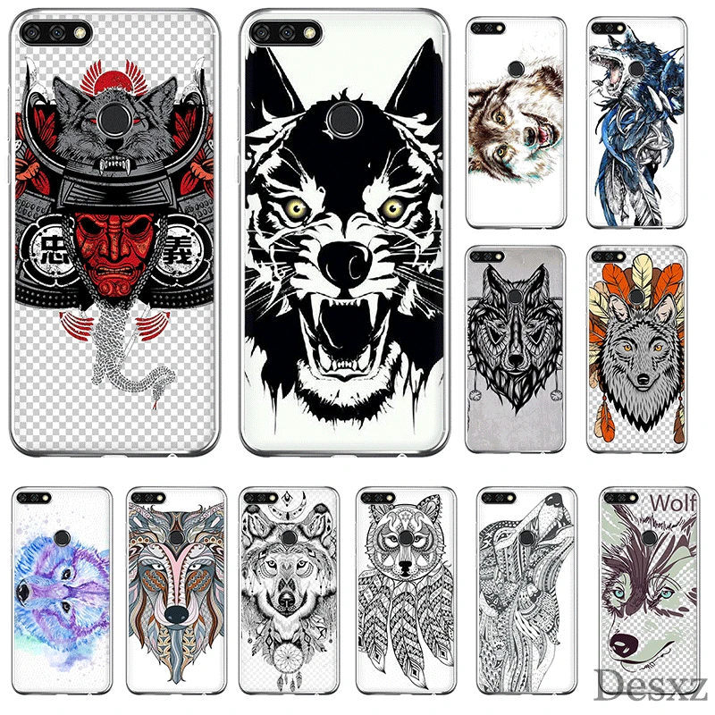 

Mobile Phone Case for Huawei P30 P20 P10 P8 P9 Lite Pro P Smart Z Plus Cover TPU Totem Wolf Soft silicone Shell