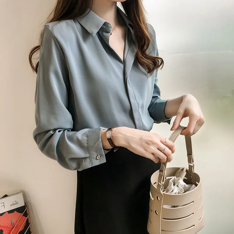 

[Twelve-Spell] [M-4xl] New Style WOMEN'S Dress Chiffon Shirt WOMEN'S Long-sleeved Shirt Base Shirt Tops