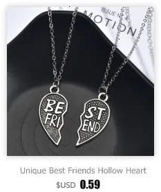 Милые лучшие друзья сердце кулон ожерелье для женщин два съемных ожерелье s дружба навсегда чокер серебряная цепь