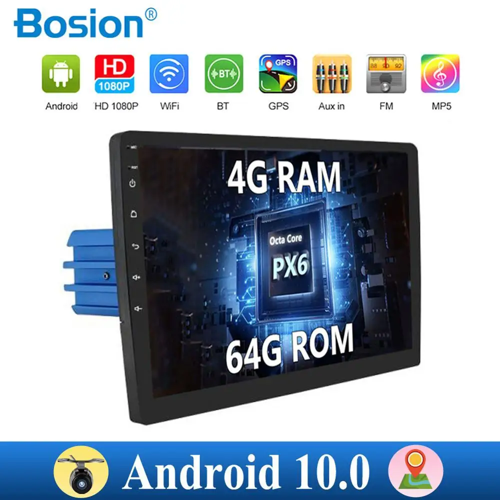 Автомобильный мультимедийный плеер с 4 Гб оперативной памяти 1din android 10 0