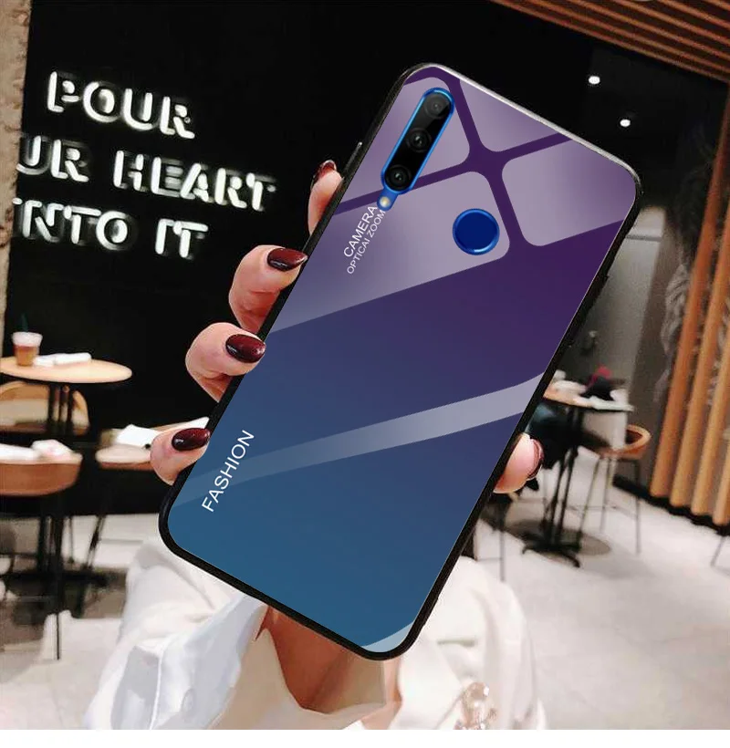 Чехол для телефона Honor 10i, чехол Honor 10i, HRY-LX1T, градиентное закаленное стекло, защитная задняя крышка для huawei Honor 10i Honor10i