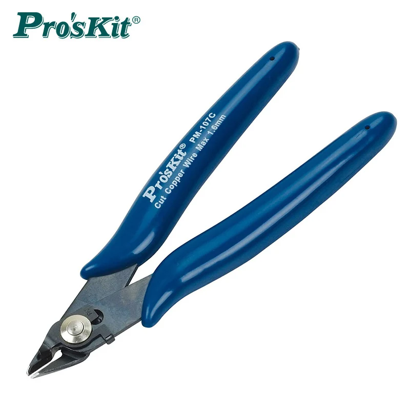 Precision think knife oblique nozzle pliers Pro's Kit PM-107C bounce-proof wear-resistant cutting pliers side shear repair tool