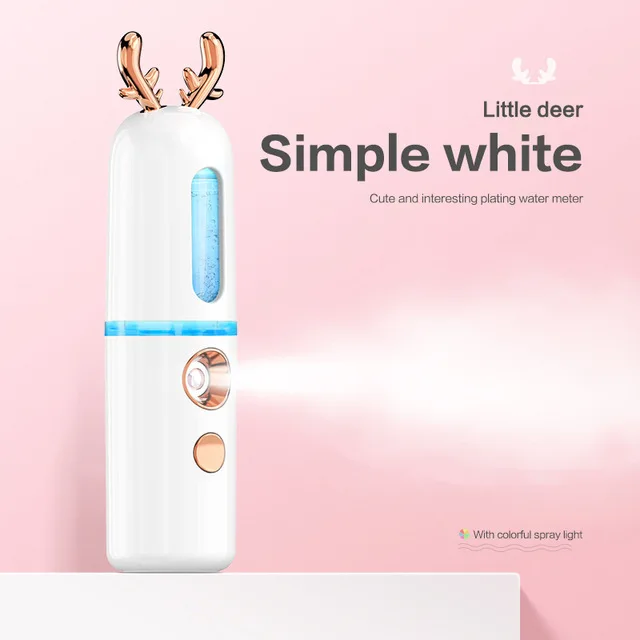 Мини USB портативный нано спрей для лица увлажнитель для лица Уход за опрыскивателем интерфейс красота распыляющее устройство паровой аппарат для лица - Цвет: white