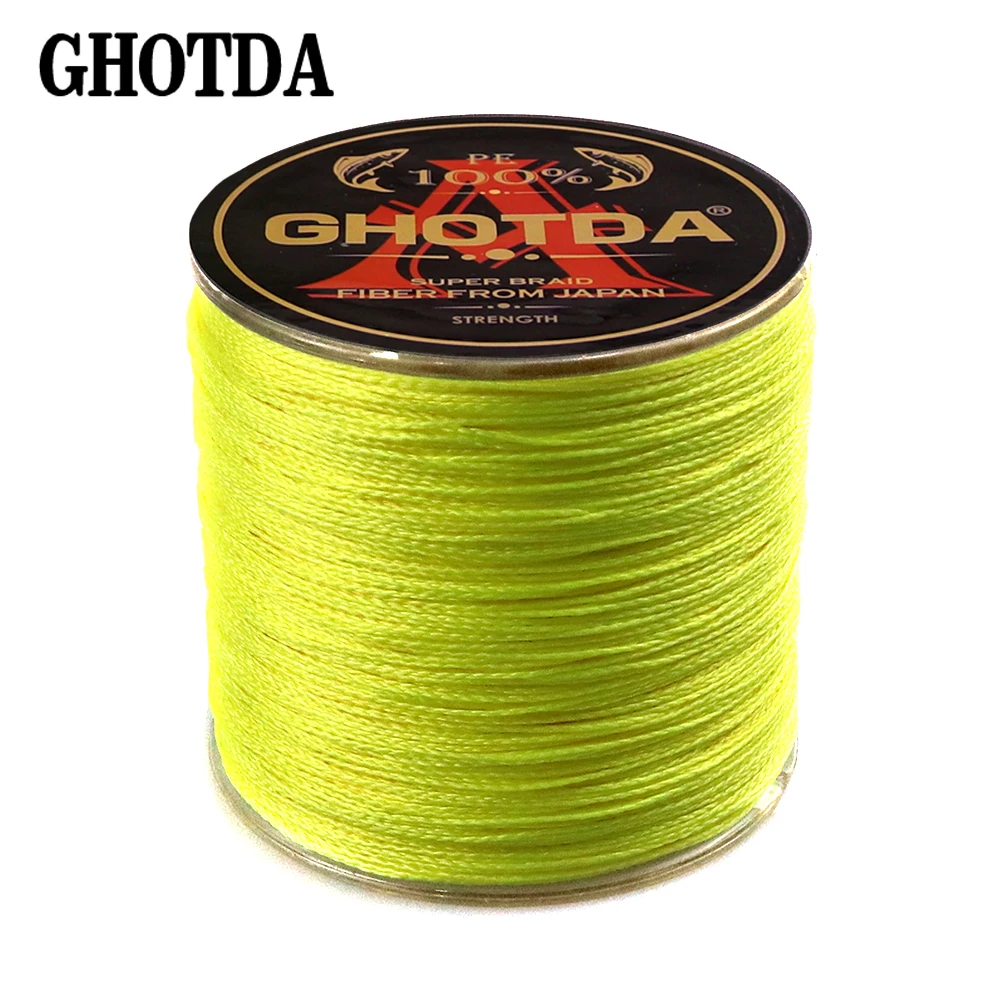 GHOTDA 100m 4 Strands Multifilament PE Braided Fishing Lines for Carp Super Strong Japan Fishing Line 9 Colors to Choose