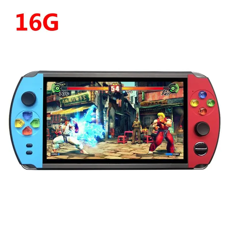 X19 Retro Handheld Game Player 8/16GB 7.0" Screen FC Arcade Video Game Console - Цвет: 16