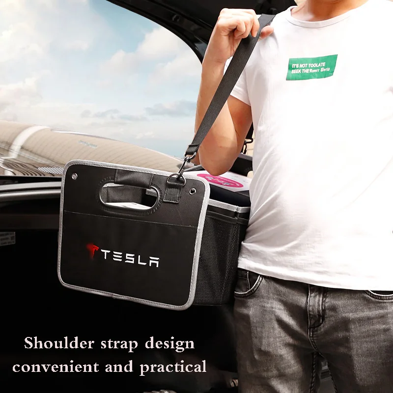 Car Trunk Box Foldable Storage Bag For Tesla Model 3 Model S Model X Model Y Multipurpose Car Trunk Organizer Accessories