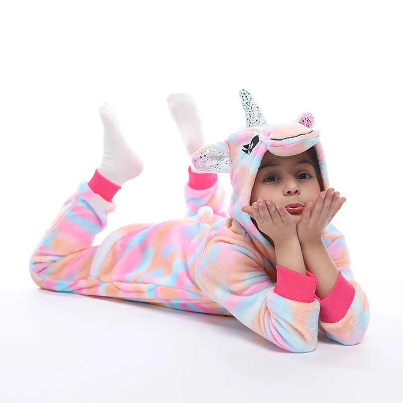 Kigurumi Anime Unicorn Pajamas For Children Animal Blanket Sleepers Baby Costume Boy Girl Panda Licorne Onesie Kids Jumpsuit