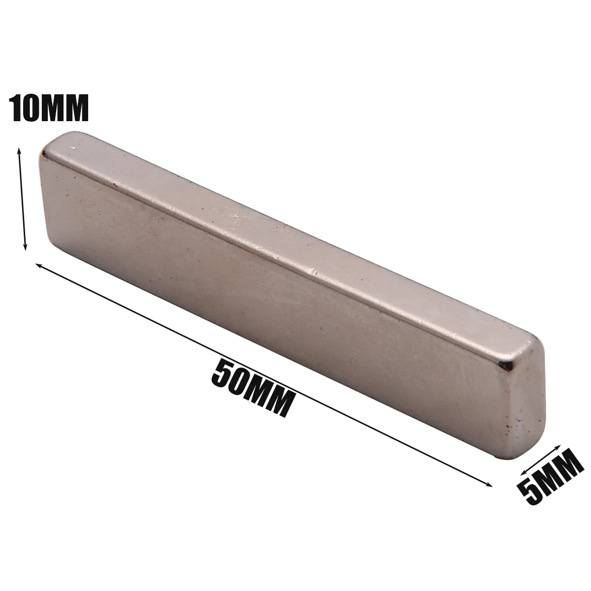 

NdFeB Magnetic N50 Strong Long Block Magnet Neodymium Rectangular 50x10x5mm Rare Earth Magnet for Industry Hardware Tool
