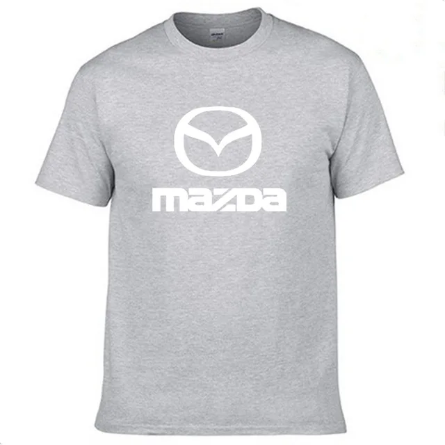 Мужская футболка с коротким рукавом и логотипом автомобиля Mazda, летняя повседневная мужская однотонная хлопковая футболка, модная одежда в стиле хип-хоп Харадзюку - Цвет: as picture