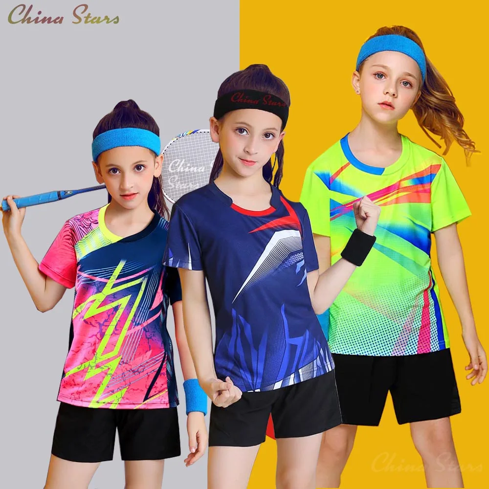 waarom niet Farmacologie Er is behoefte aan Meisjes Badminton Pak Korte Mouw Meisje Tennis Shirt Shorts Sets Studenten  Tafeltennis Jerseys Kleding Kinderen Volleybal Kits|Tennishemden| -  AliExpress