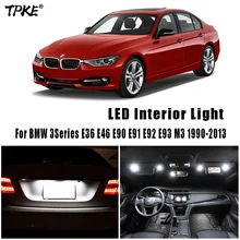For BMW 3Series E36 E46 E90 E91 E92 E93 M3 1990 2013 Vehicle LED Interior Light Kit Canbus No Error Bulbs Car Lighting