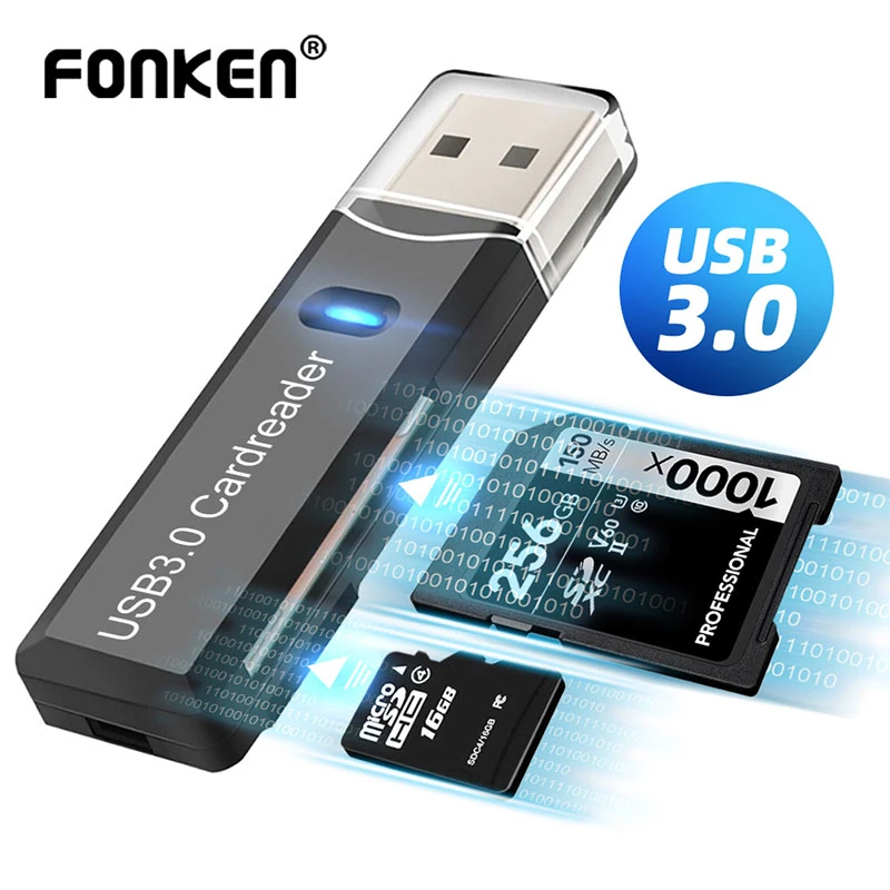 TF SD Card Reader USB 3.0 Cardreader Micro Sd Card To Usb Adaper Smart Card Reader Memory Lector De Tarjetas Laptop Accessories power converter for cell phone