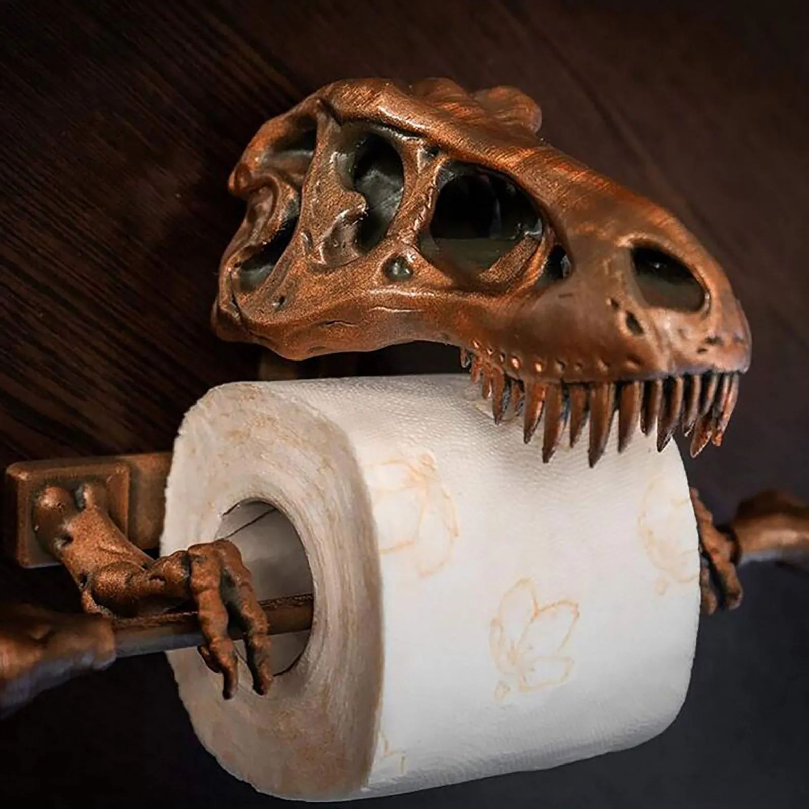 Skeleton, toilet paper holder wall mount