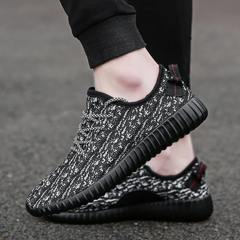 Новинка; Flyknit; мужская повседневная обувь; удобная мужская обувь; дышащие кроссовки на шнуровке; осенний светильник; Tenis Masculino; Мужская обувь; zapatos hombre