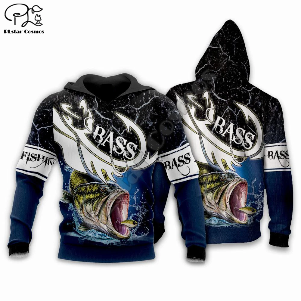 PLstar Cosmos Bass Fishing Fashion Men's/Women Sweatshirt Funny Animal 3D Print Hoodies  Harajuku Jacket outdoor Casual Style-8