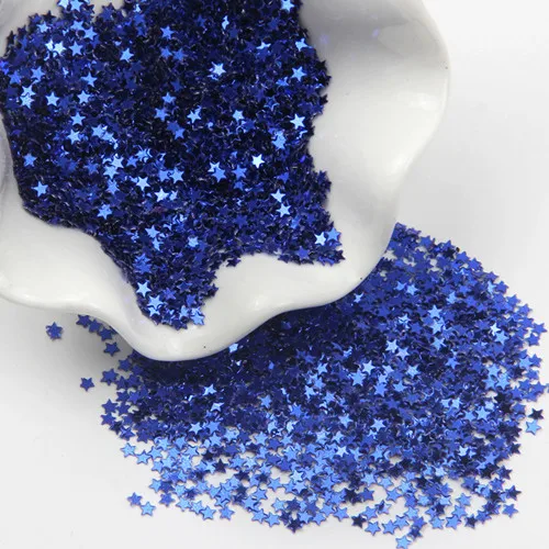 3mm blue 10g 3 мм мини Звезда блестки для ногтей искусство руководство пятиконечная звезда пайетки 4 мм ПВХ свободные блестки DIY ремесло украшения Маникюр 10 г - Цвет: 3mm blue 10g