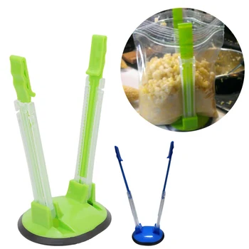 

Adjustable Plastic Non Slip Bag Clip Hands Baggy Rack Ziplock Storage Bag Holder Sandwichs Bag Racks Hands-Free Kitchen Gadget
