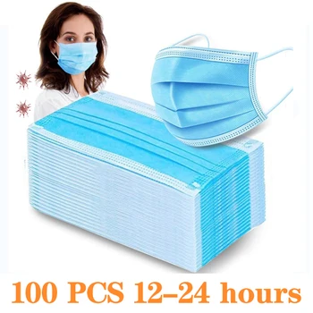 

Unisex Protective Dustproof Mouth Mask Activated Filter Adult Earloop Face Shield Face Masks 3 Layer Non Woven Disposable Mask