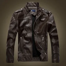 Осенняя одежда Молодежная мужская кожаная куртка Локомотив кожаная одежда Pu куртка Свободное пальто увеличение