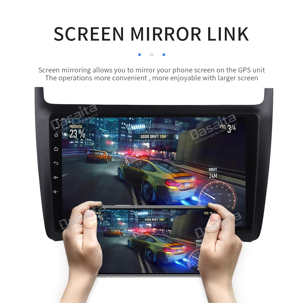Top Dasaita 9" IPS Screen Android 9.0 GPS Radio for VW New Polo 2012 2013 2014 2015 Octa Core 4G RAM Car Stereo Multimedia TDA7850 17