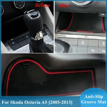 

Octavia A5 2005 2006 2007 2008 2009 2010 2011 2012 2013 MK2 1Z Accessories For Skoda Octavia A5 Car Door Groove Mat