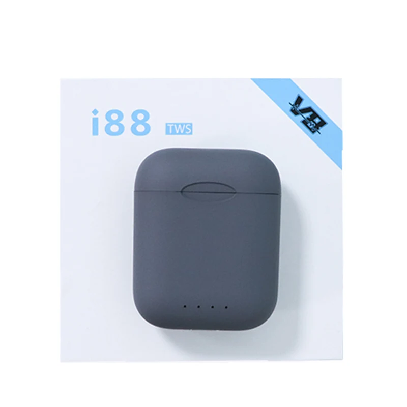 I88 оригинальные TWS беспроводные наушники Bluetooth 5,0 стерео наушники подходят для всех мобильных телефонов продукт продвижение - Цвет: i88 gray Matte