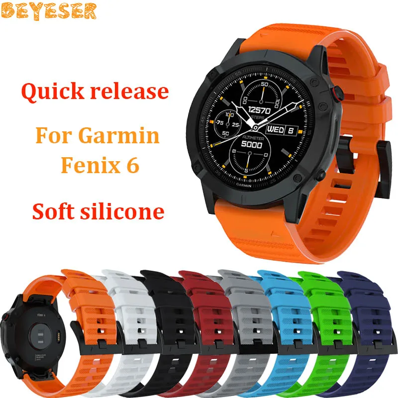 Быстросъемный спортивный силиконовый ремешок для Garmin Fenix 6 Pro, ремешок на запястье для Garmin Fenix 5/5 Plus Forerunner 935/945, Прямая поставка