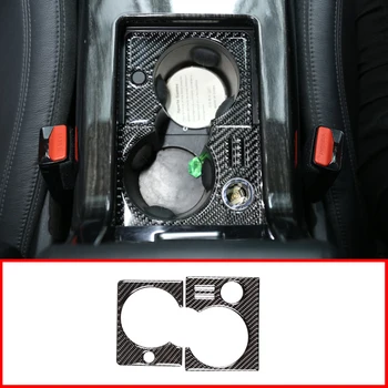 

For Land Rover Discovery Sport 2015-2019 LHD Car Accessories Carbon Fiber Car Center Console Cup Holder Frame Trim Stickers