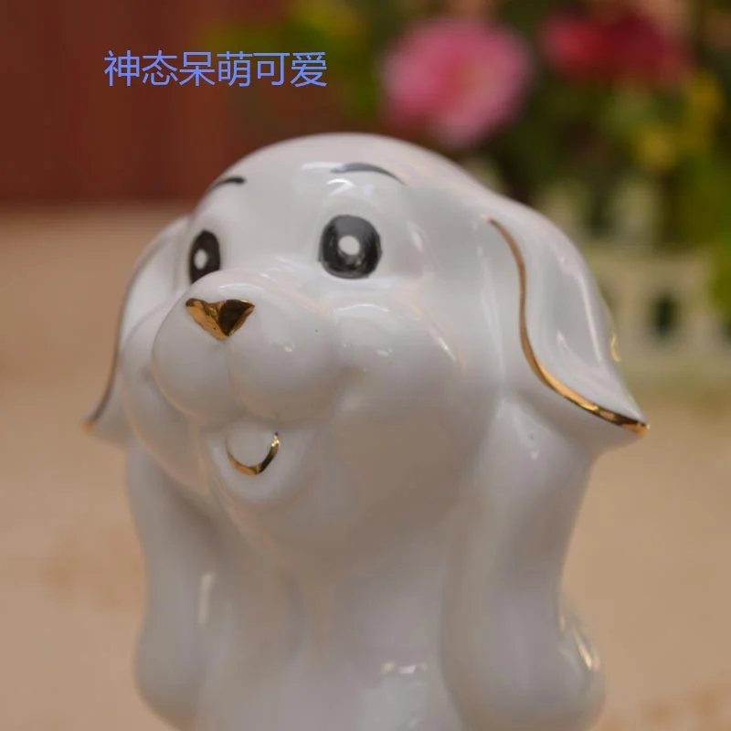 Аксессуары для украшения дома фарфоровый Зодиак Wangcai модель собака фэншуй украшение милая собака подарок украшения для дома гостиная