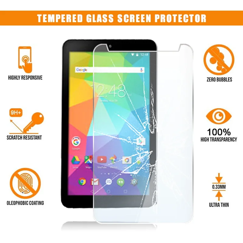 

Screen Protector for 7" GoTab X GT7X Android Tablet Tempered Glass 9H Premium Scratch Resistant Anti-fingerprint Film Cover