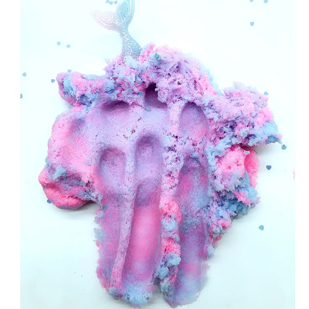 Beautiful color fish tail Cloud Slime Kids Mud Play Plasticine Gum Polymer Clay Antistress slime children