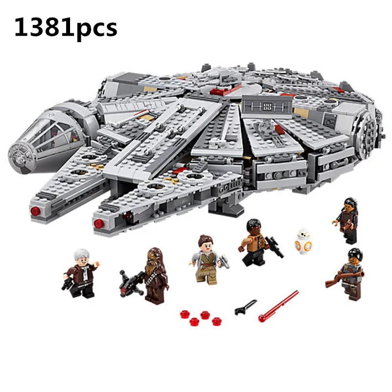 Najtaniej Przebudzenie mocy Star Set Wars seria kompatybilny LegoINGLYS 79211 Millennium Falcon figurki Model klocki dla dzieci