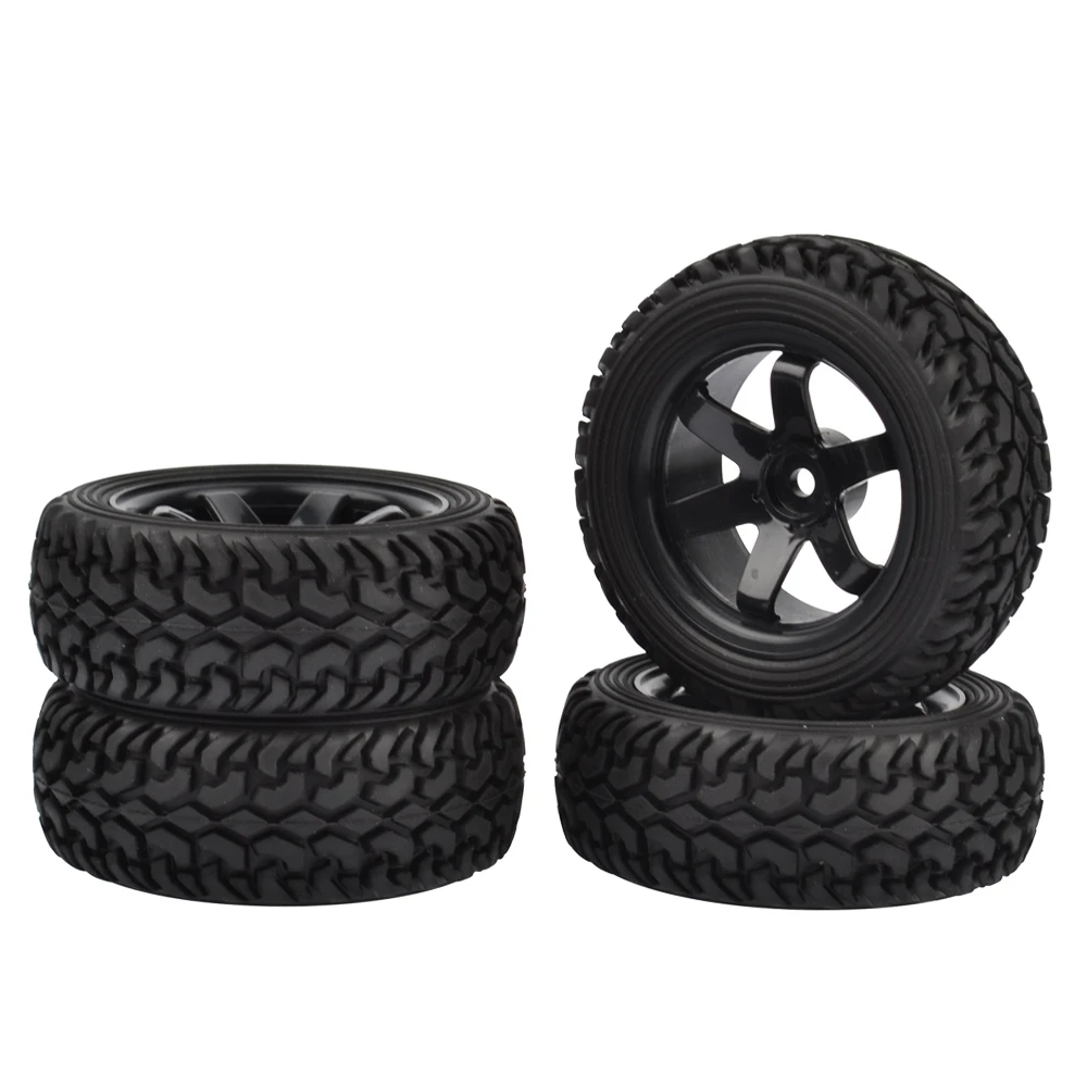 Wheels & Tires Black 4PCS 1/10 RC Tires Rally Tyres with Foam ...