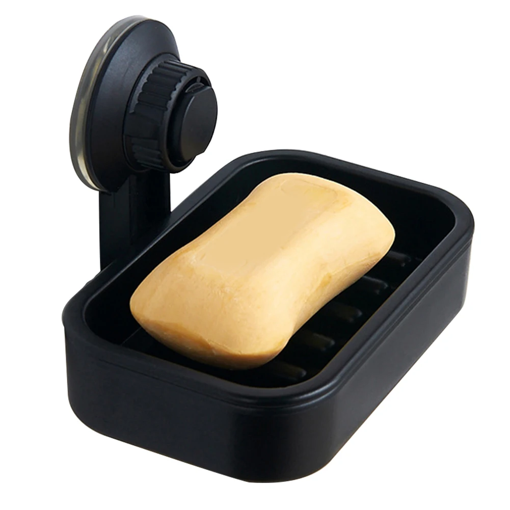 Bathroom Supplies Wall Mount ABS Detachable Groove Suction Cup Drain Rack Space Saving Holder