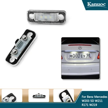 

2x For Benz Mercedes W203 5D W219 W211 R171 LED Trunk Lighting Blub Car License Number Plate Light
