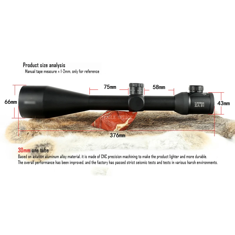 Охотничий MINOX ZA 5i HD 5-25x56 SFIR оптические прицелы с подсветкой Стекло травленая сетка боковая параллакса башенки Блокировка сброса съемки прицел
