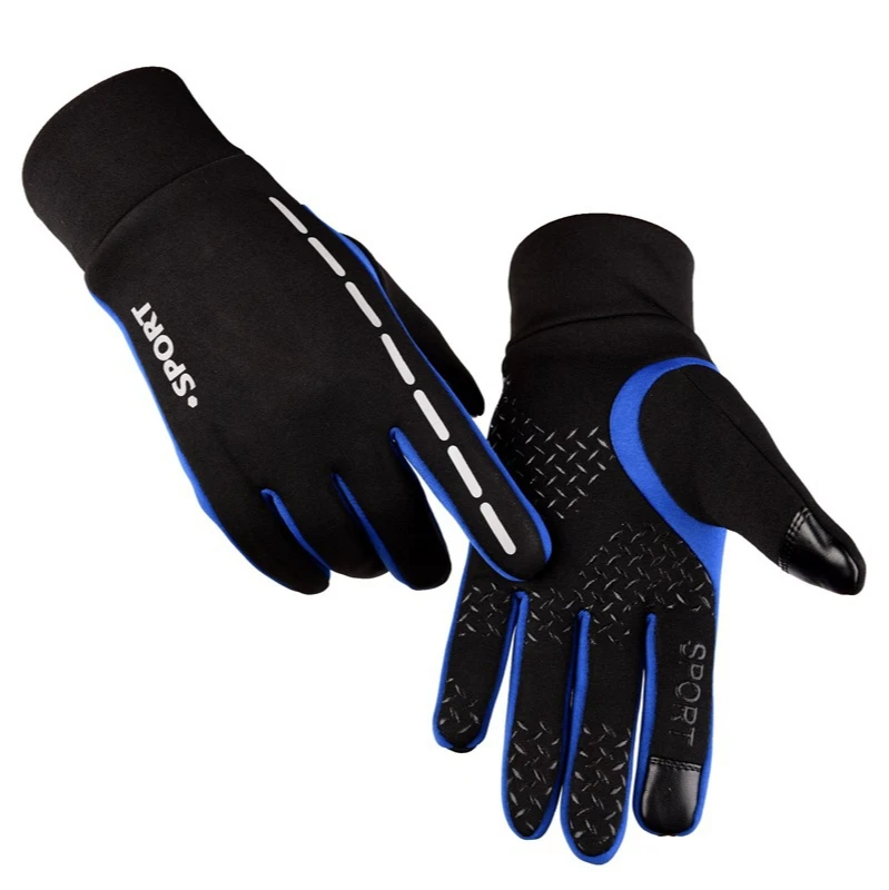 

Autumn and Winter Reflective Outdoor Cycling Gloves for Men and Women Warm and Velvet Touch Screen Waterproof and Windproof Glov