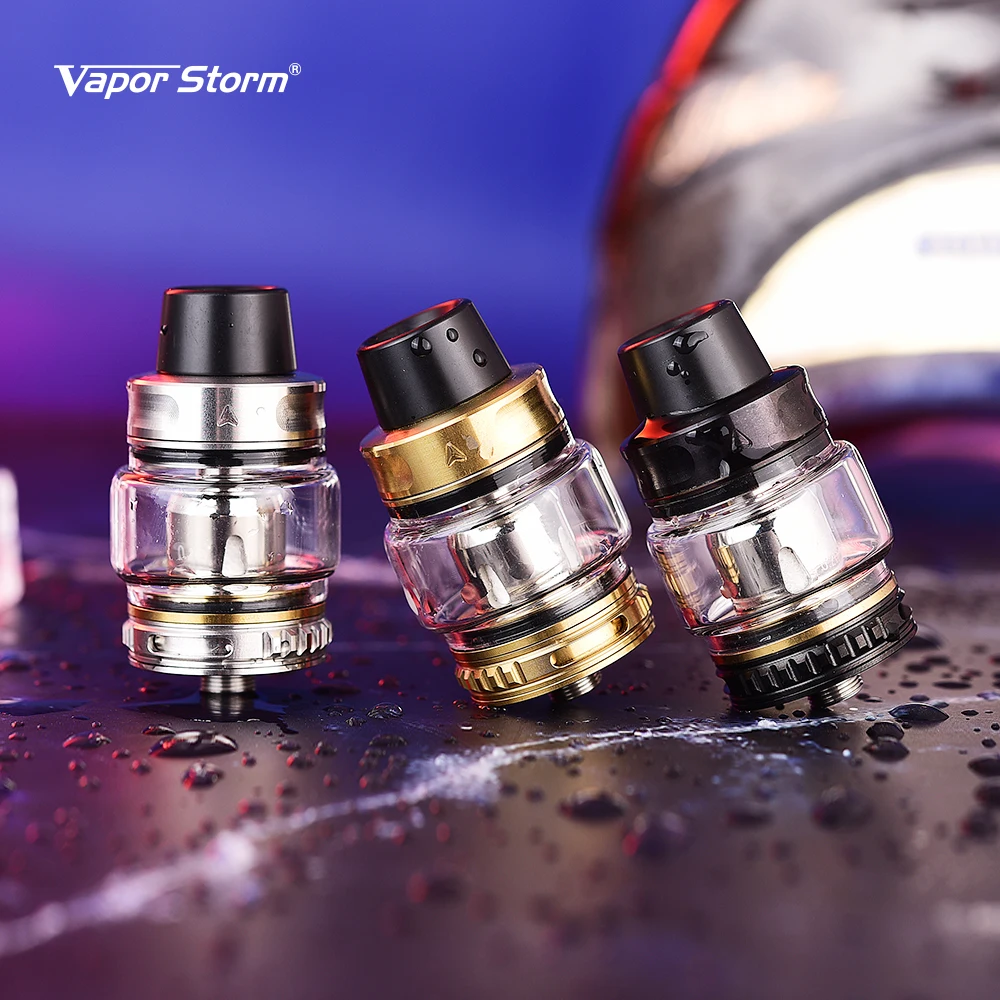 

Original Vapor Storm Trip Tank Atomizer Cartridges Pyrex Glass 2ml 6ml Fit For Hawk Coil Thick Oil Vape Tank Atomizers vape pen