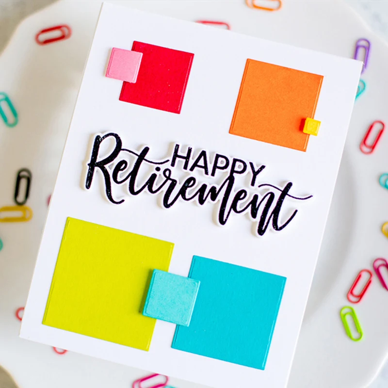 

2019 New Metal Cutting Album Craft Die and Scrapbooking For Paper Card Making Happy Words Embossing Frames Stencil Stamp Set